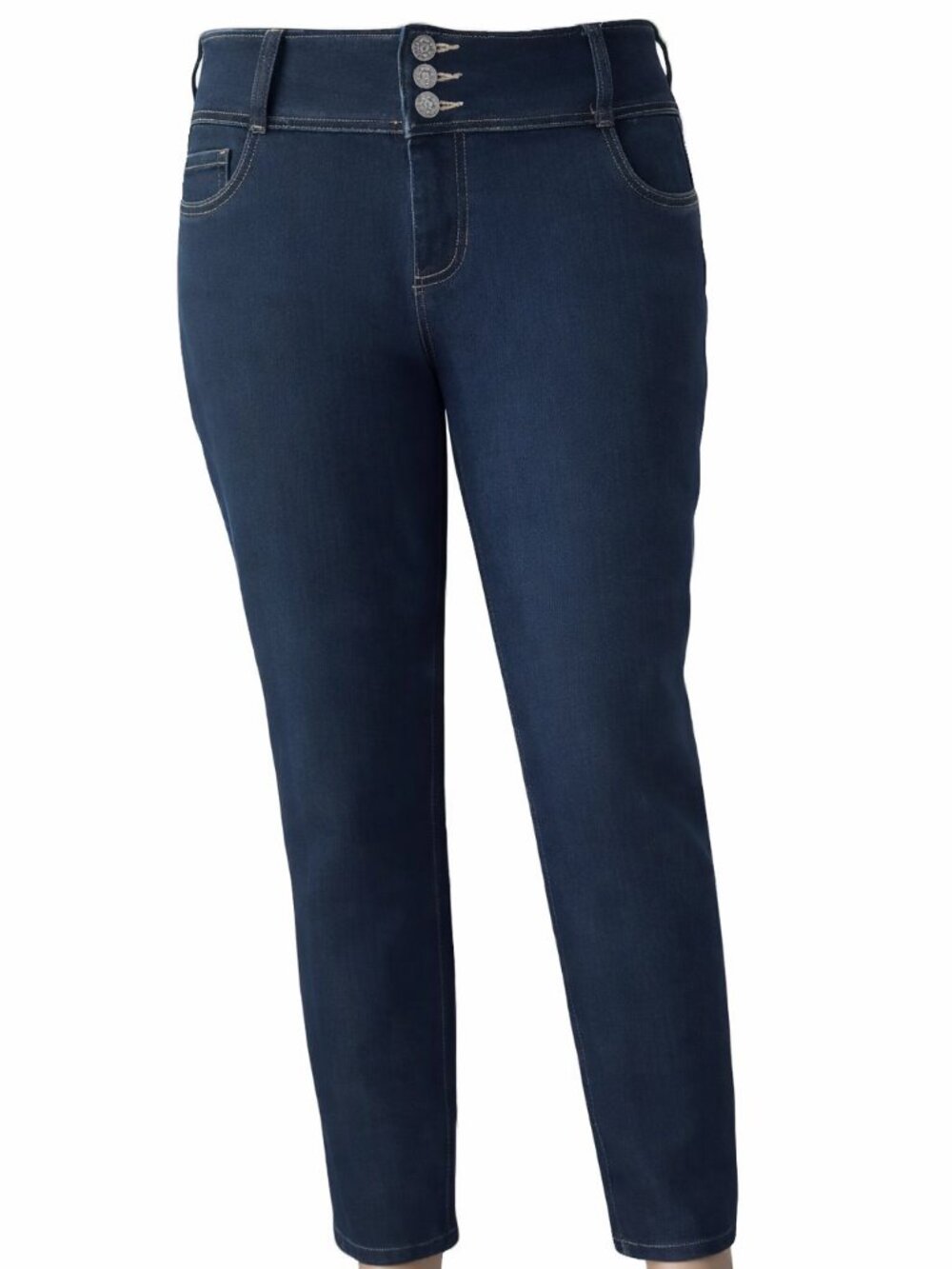 COPPERFLASH DARK WASH BLUE JEANS 18 CURVY WAIST SKINNY JEANS